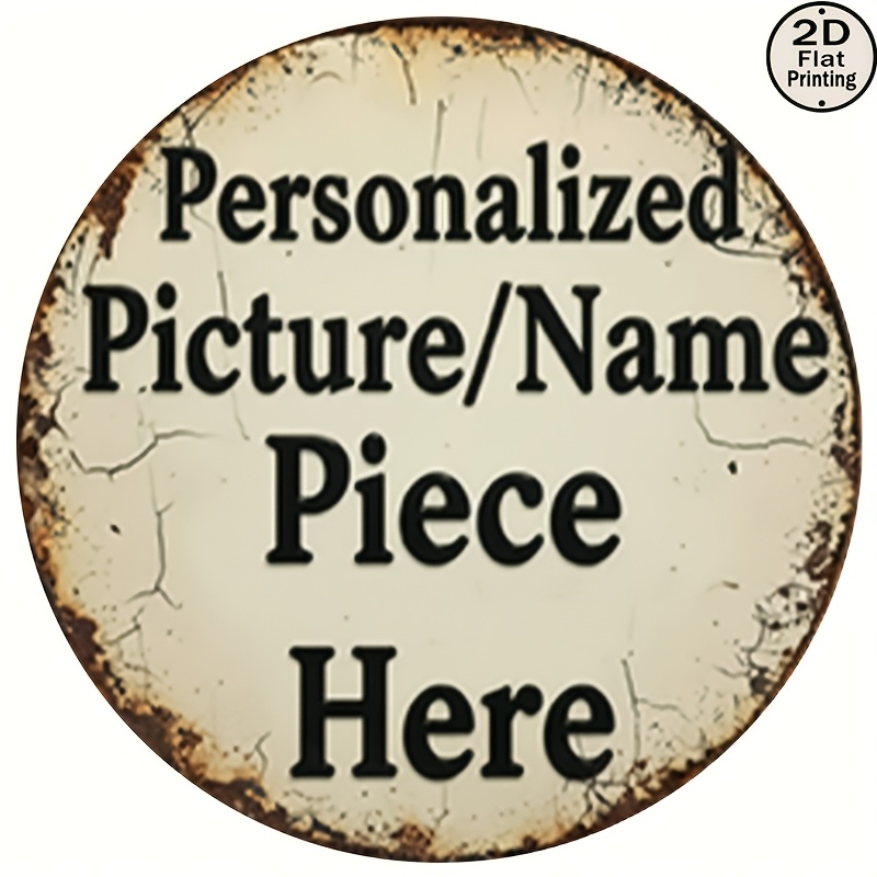 Vintage Collectible Plates - Op maat gemaakt, retro, rond metalen