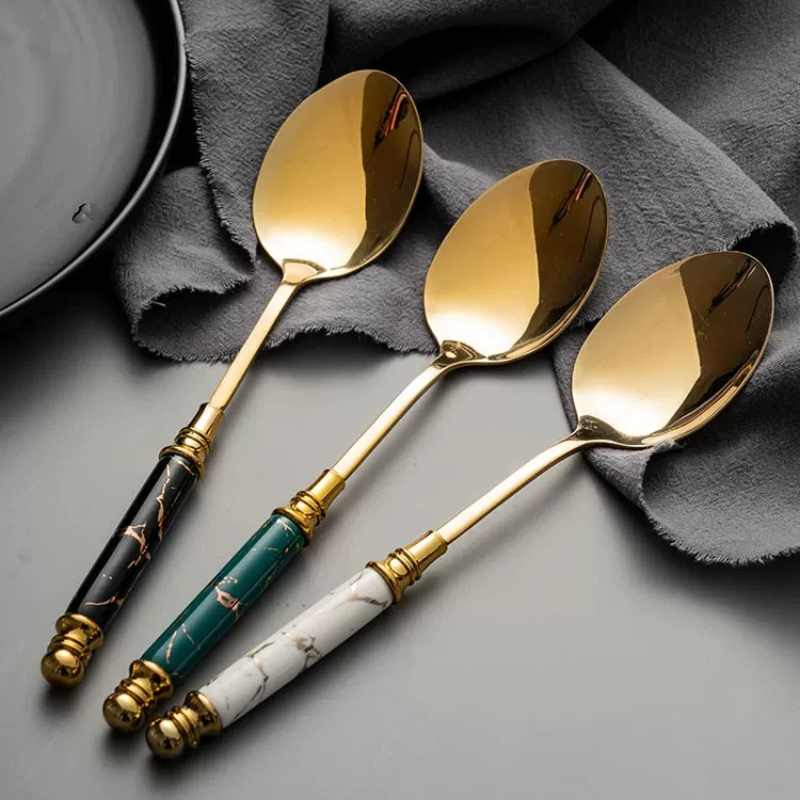 Vintage Collectible Spoons - 1PC Vintage Europese roestvrijstalen lepel met