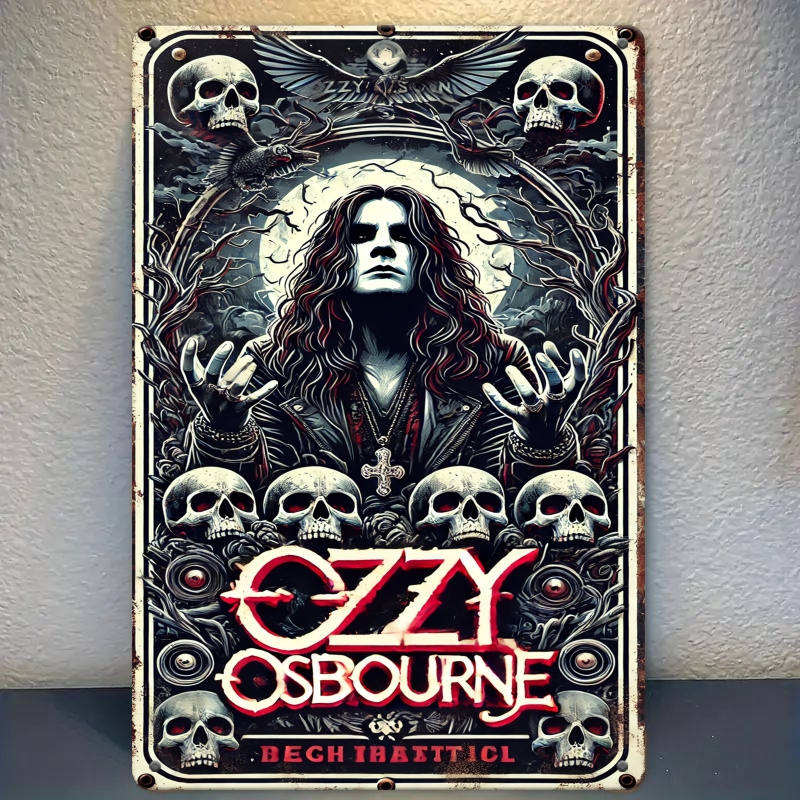 Vintage Collectible Plates - [Vintage Ozzy Osbourne Bord] Vintage Metalen